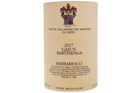 BARBARESCO DOCG "GAIUN MARTINENGA" 2017 - TENUTE CISA ASINARI DEI MARCHESI DI GRÈSY