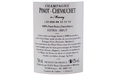 CHAMPAGNE PARCELLAIRE EXTRA BRUT BLANC DE NOIRS À MOUSSY - PINOT CHEVAUCHET