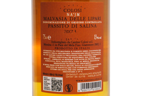 MALVASIA DELLE LIPARI DOC PASSITO DI SALINA "NAJM" 2023 - CANTINE COLOSI