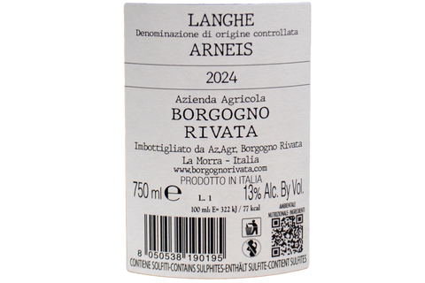 LANGHE ARNEIS DOCG 2024 - BORGOGNO RIVATA