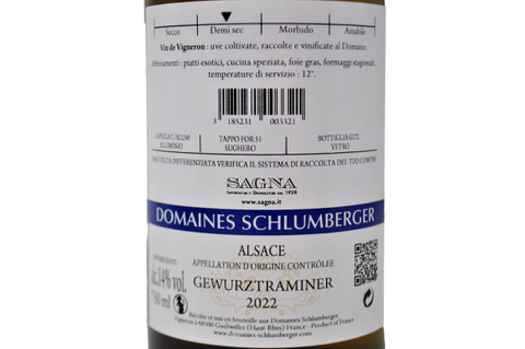 ALSACE GEWURZTRAMINER "LES PRINCES ABBES" 2022 - DOMAINES SCHLUMBERGER