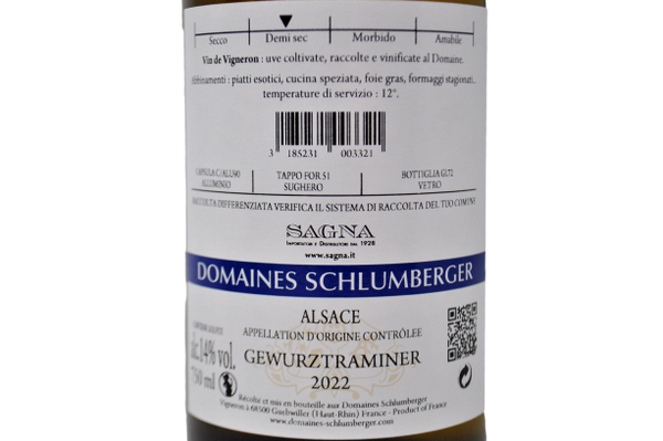 ALSACE GEWURZTRAMINER "LES PRINCES ABBES" 2022 - DOMAINES SCHLUMBERGER