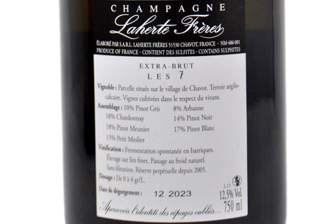 CHAMPAGNE PARCELLAIRE EXTRA BRUT SOLERA 2005-2021 "LES 7" - LAHERTE FRÈRES