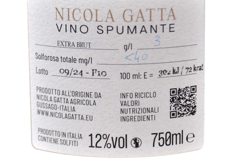 VIN MOUSSEUX "MOLENER" EXTRA BRUT RESERVE 90 LUNE - NICOLA GATTA
