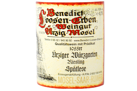 RIESLING ÜRZIGER WÜRZGARTEN SPATLESE 1985 - LOOSEN ERBEN