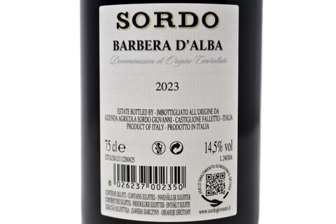 BARBERA D'ALBA DOC 2023 - SORDO