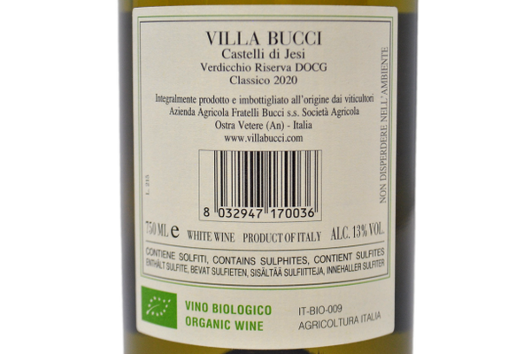 VERDICCHIO DEI CASTELLI DI JESI CLASSICO RISERVA DOCG 2020 - VILLA BUCCI