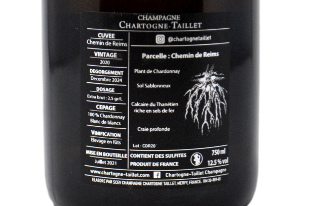 CHAMPAGNE EXTRA BRUT BLANC DE BLANCS "CHEMIN DE REIMS" 2020 - CHARTOGNE TAILLET
