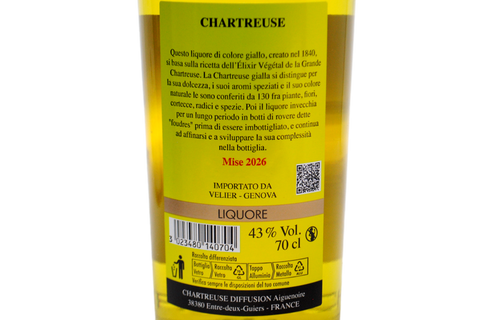 CHARTREUSE JAUNE 43° 70cl - CHARTREUSE