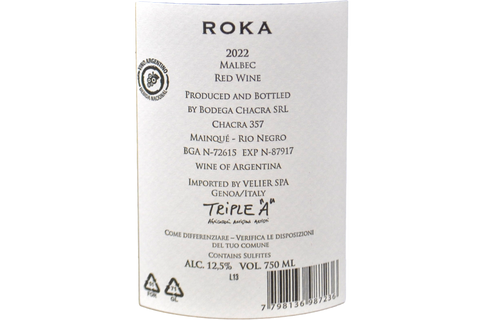 PATAGONIA MALBEC "ROKA" 2022 - BODEGA CHACRA