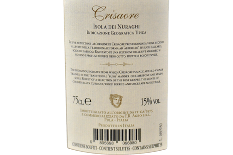 ISOLA DEI NURAGHI IGT "CRISAORE" 2007 - FEUDI DELLA MEDUSA