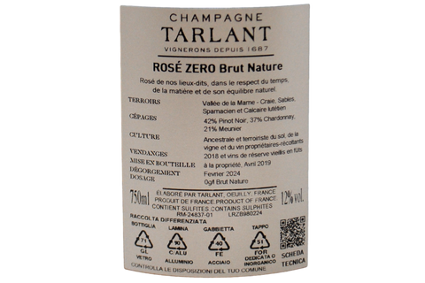 CHAMPAGNE À OEUILLY ROSÉ BRUT NATURE "ZERO" - TARLANT
