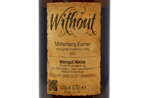 MITTERBERG KERNER IGT "WITHOUT" 2020 - WEINGUT NIKLAS