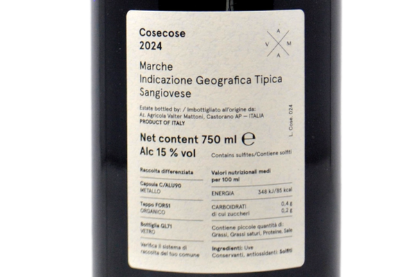 MARCHE IGT SANGIOVESE "COSECOSE" 2024 - VALTER MATTONI