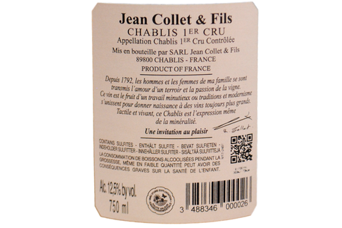 CHABLIS PREMIER CRU "MONTÉE DE TONNERRE" 2024 - JEAN COLLET
