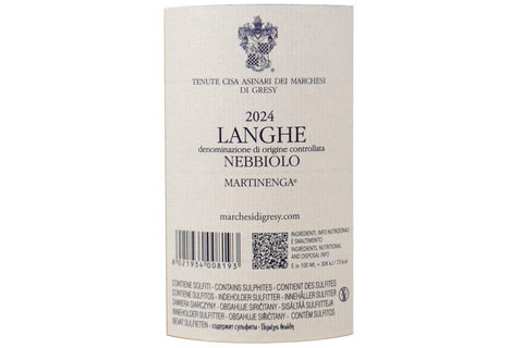LANGHE NEBBIOLO DOC "MARTINENGA" 2024 - MARCHESI DI GRESY
