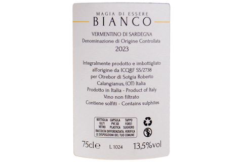 VERMENTINO DE SARDAIGNE DOC 2019 - SA RAJA
