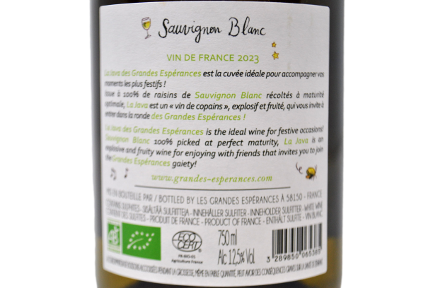SAUVIGNON BLANC "LA JAVA" 2023 - DOMAINE DES GRANDES ESPERANCES