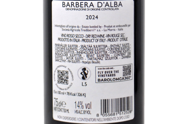 BARBERA D'ALBA DOC 2024 - TREDIBERRI