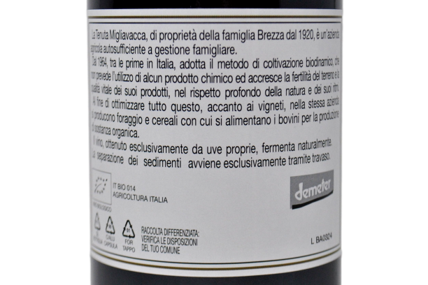 BARBERA DEL MONFERRATO DOC 2023 - TENUTA MIGLIAVACCA