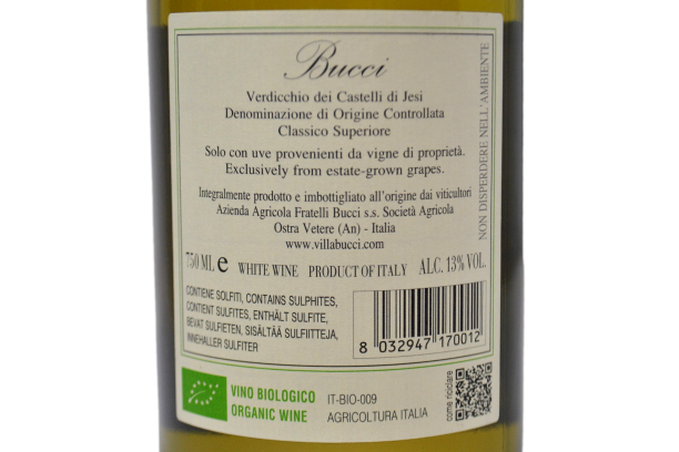 VERDICCHIO DEI CASTELLI DI JESI CLASSICO SUPERIORE DOC 2023 - VILLA BUCCI