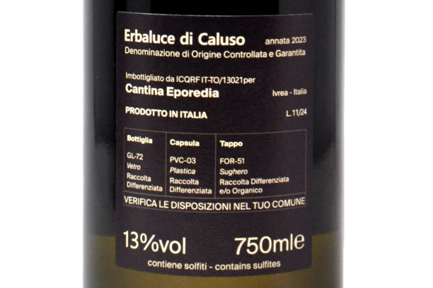 ERBALUCE DI CALUSO DOCG 2023 - CANTINA EPOREDIA