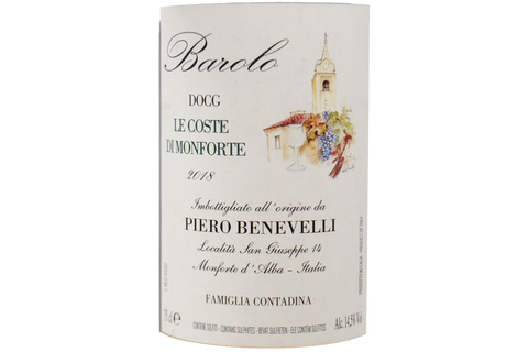 BAROLO DOCG "LE COSTE DI MONFORTE" 2018 - PIERO BENEVELLI