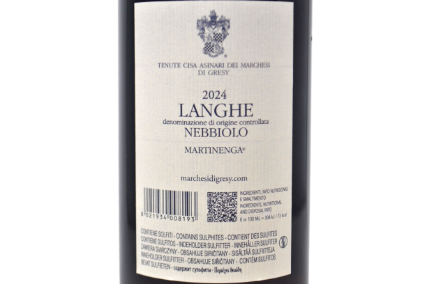 LANGHE NEBBIOLO DOC "MARTINENGA" 2024 - MARCHESI DI GRESY