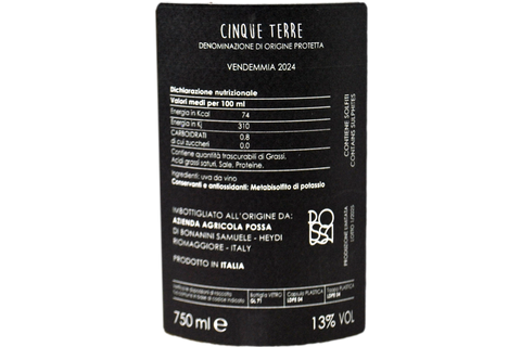 CINQUE TERRE BIANCO DOC 2024 - AZIENDA AGRICOLA POSSA