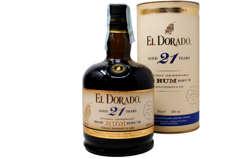 RUM AGED 21 YEARS FINEST DEMERARA "EL DORADO" 0,70 L - DEMERARA DISTILLERS
