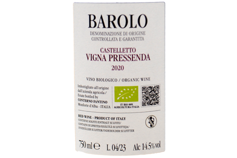BAROLO DOCG "CASTELLETTO VIGNA PRESSENDA" 2020 - CONTERNO FANTINO