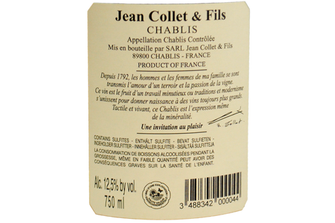 CHABLIS BIO "VIEILLES VIGNES" 2023 - JEAN COLLET