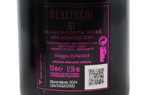 FRANCIACORTA DOCG DOSAGGIO ZERO BLANC DE NOIRS ROSÉ "NATURE '61" 2018 - BERLUCCHI