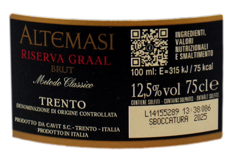 TRENTO DOC BRUT "RISERVA GRAAL" 2018 - ALTEMASI