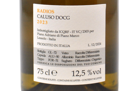 CALUSO DOCG "RADIOS" 2023 - DECIMO FILARE