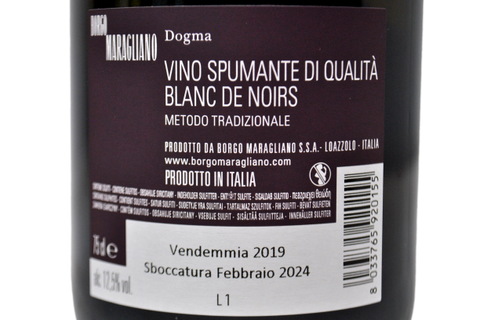 METODO TRADIZIONALE BRUT NATURE BLANC DE NOIRS "DOGMA" 2019 - BORGO MARAGLIANO