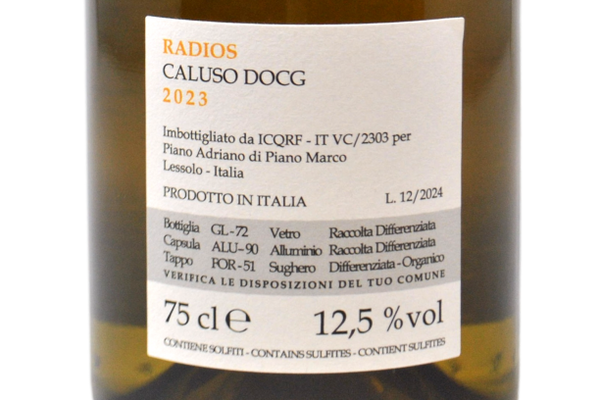 CALUSO DOCG "RADIOS" 2023 - DECIMO FILARE