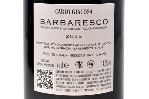 BARBARESCO DOCG 2022 - CARLO GIACOSA