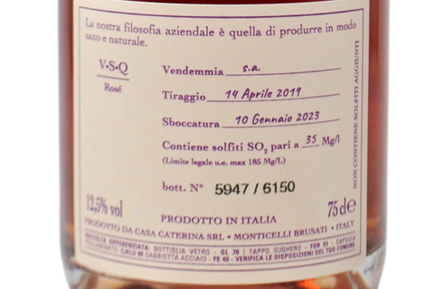 METODO CLASSICO ROSÉ NATURE "CUVÉE 36" - CASA CATERINA