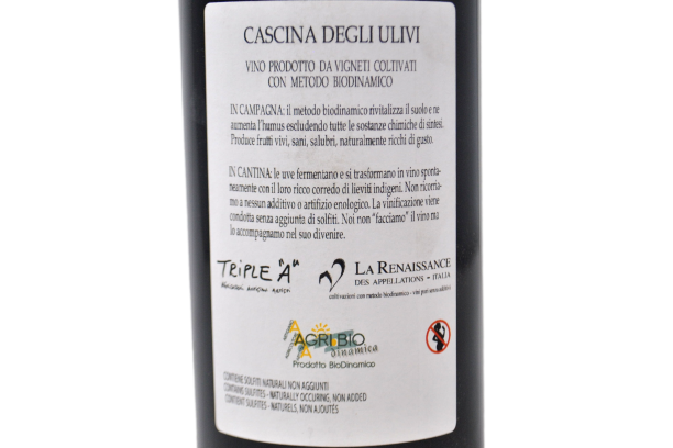 VINO ROSSO BIODINAMICO "MOUNBÈ" 2012 - CASCINA DEGLI ULIVI