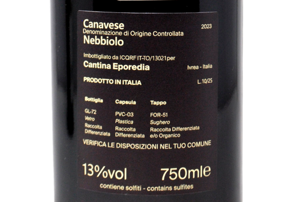 CANAVESE DOC NEBBIOLO 2023 - CANTINA EPOREDIA