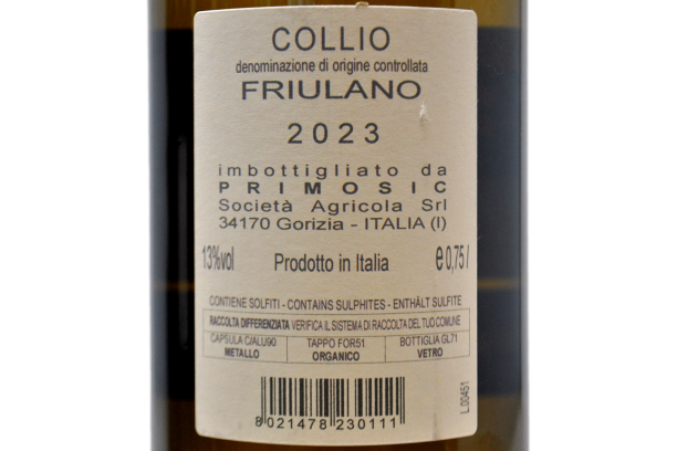 COLLIO FRIULIANO DOC 2023 - PRIMOSIC