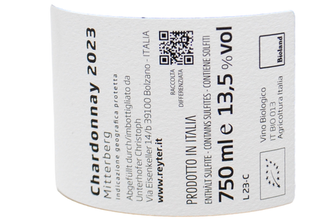 MITTERBERG IGP CHARDONNAY BIO 2023 - REYTER