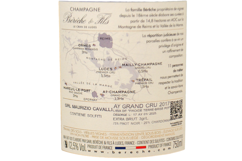 CHAMPAGNE EXTRA BRUT GRAND CRU "AY" 2014 - BERECHE &amp; FILS