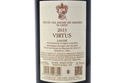 LANGHE ROUGE DOC "VIRTUS" 2010 - MARCHESI DI GRESY