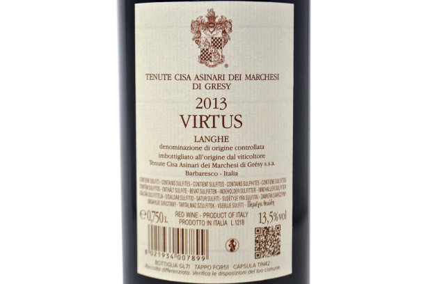LANGHE ROSSO DOC "VIRTUS" 2013 - MARCHESI DI GRESY