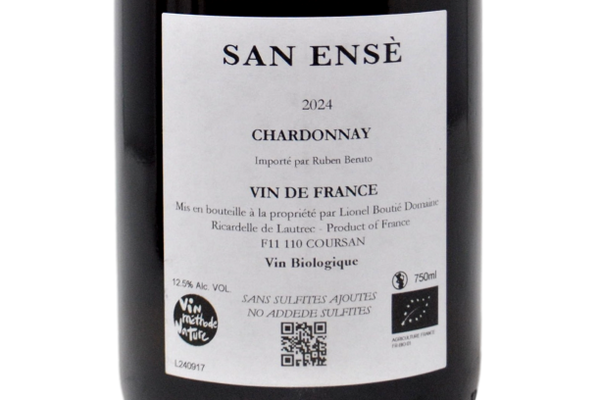 METODO ANCESTRALE BIO CHARDONNAY "SAN ENSÈ" 2024 - LIONEL BOUTIÉ DOMAINE RICARDELLE DE LAUTREC