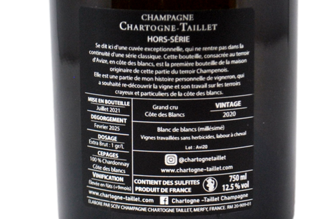 CHAMPAGNE BLANC DE BLANCS GRAND CRU EXTRA BRUT "HORS SERIE" 2020 - CHARTOGNE TAILLET