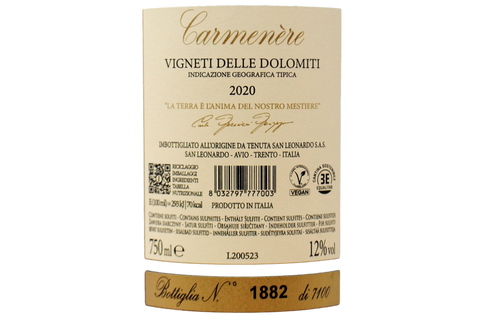 Vignobles des Dolomites Igt "Carmenere" 2015 Magnum-Tenuta San Leonardo