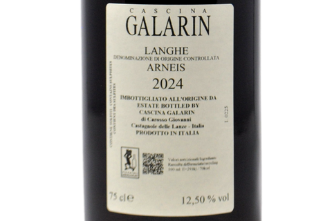 LANGHE ARNEIS DOC BIO "BARIVEL" 2024 - CASCINA GALARIN